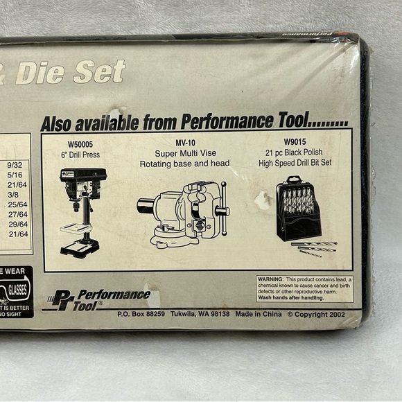 Performance Tool 40 pc Master SAE Tap and Die Set 4-40 to 1/2" #W4001DB - Picture 10 of 11